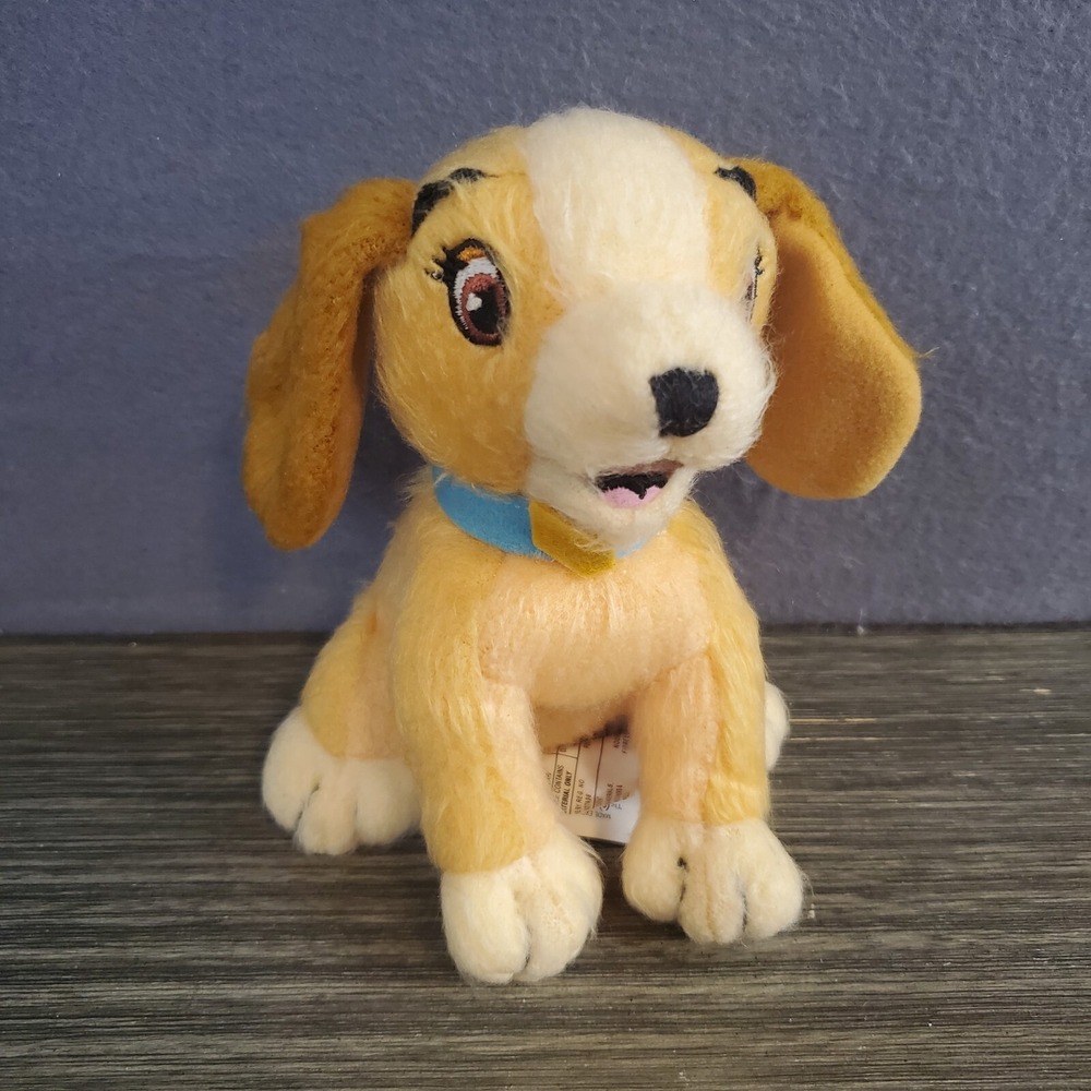 Lady 6" Furry Plush Walt Disney Store Lady & The Tramp Fuzzy Fur